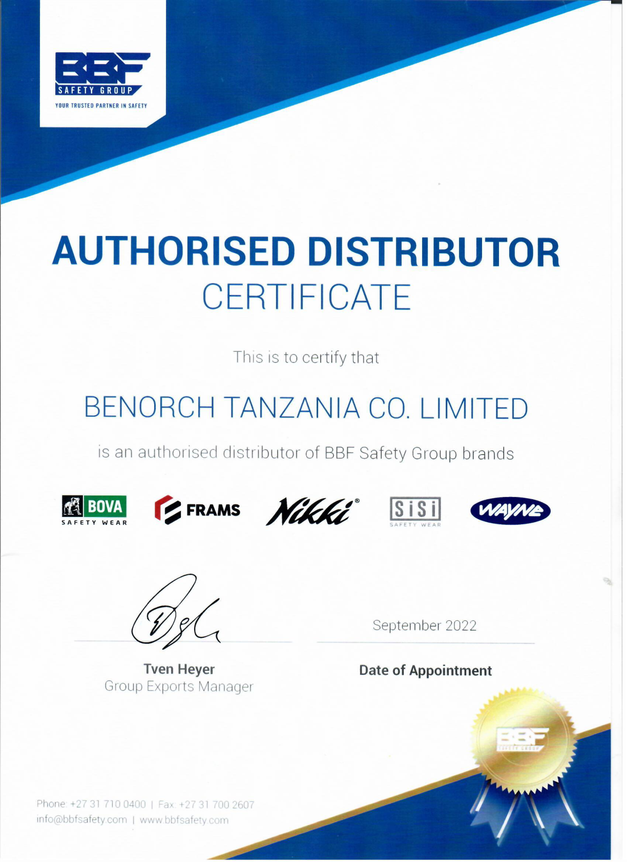 Authorization Certificate